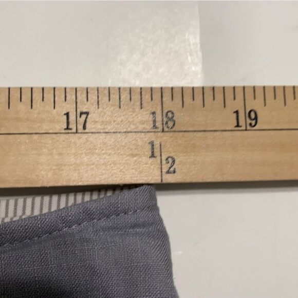 JNY Gray Linen Zip Fly Drawstring Shorts Pockets Women Size 10 - Picture 11 of 13